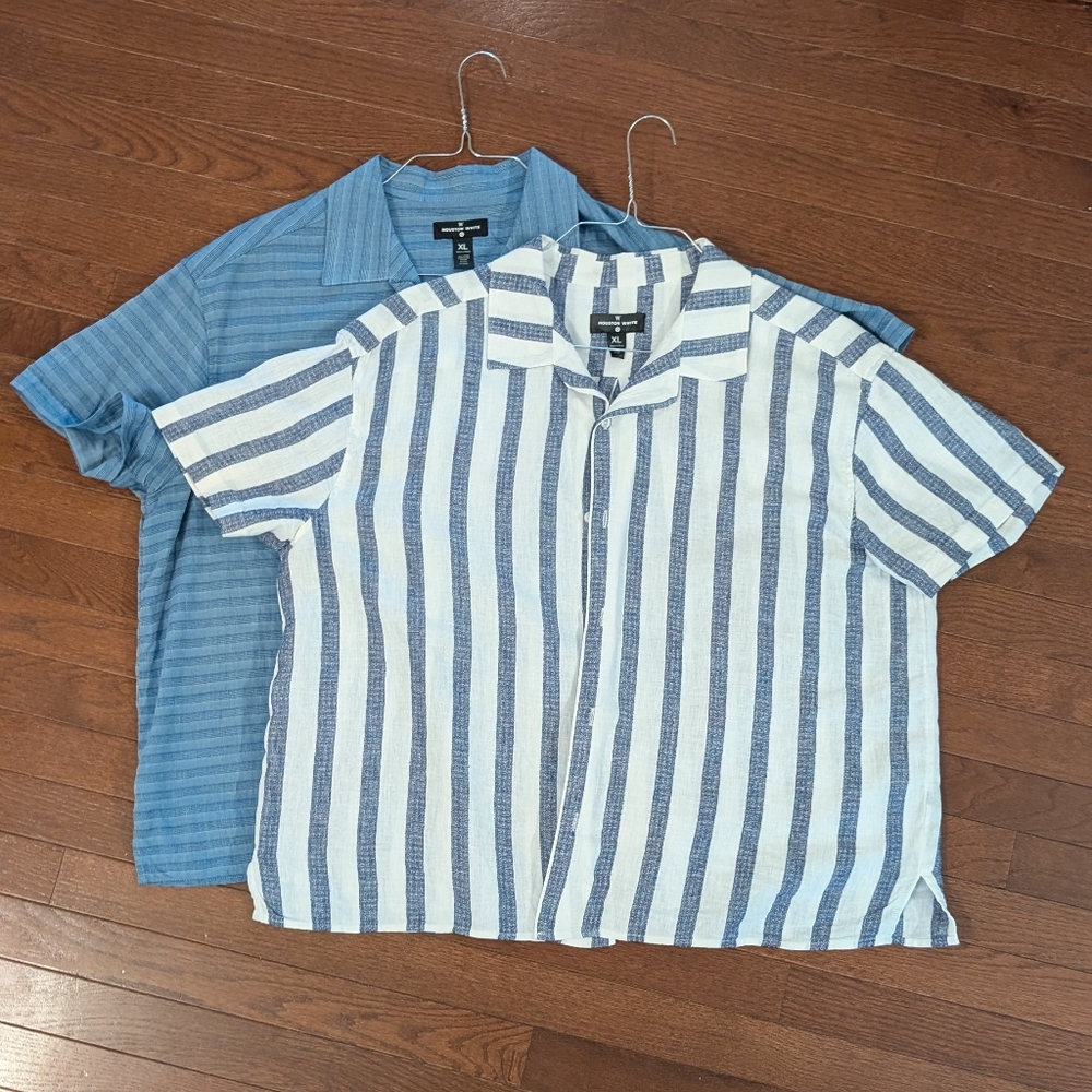 Target x Houston White - 2 Shirt Bundle - Striped Men's Casual Shirts